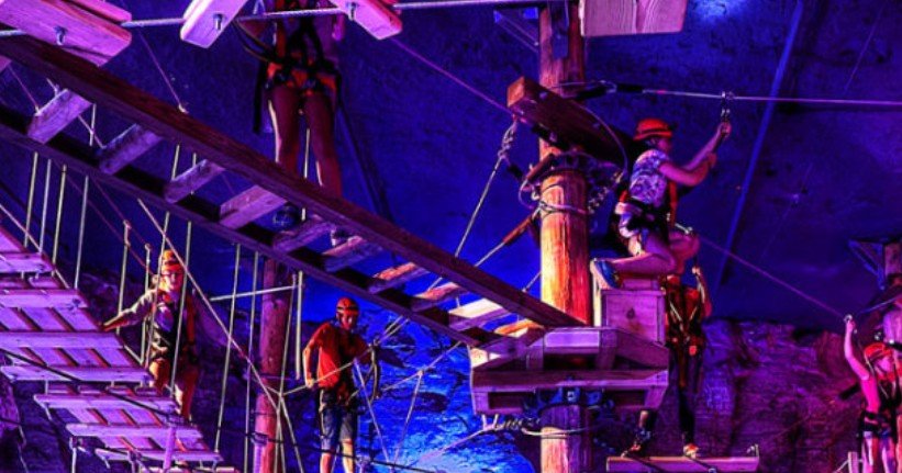 World’s Only Underground Ropes Course